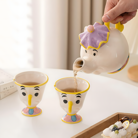 Beauty and the Beast Porcelain Set 3 Pcs